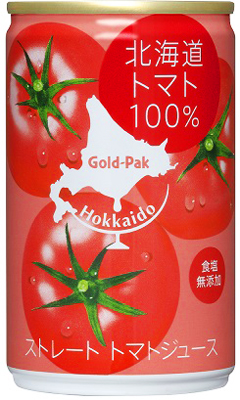北海道トマトジュース無塩。北海道ストレートトマトジュースの写真