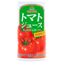 ゴールドパックトマトジュース。まとめ買いに最適。完熟トマト使用でさらっとまろやかで飲みやすい食塩無添加100％トマトジュースケース入りの写真