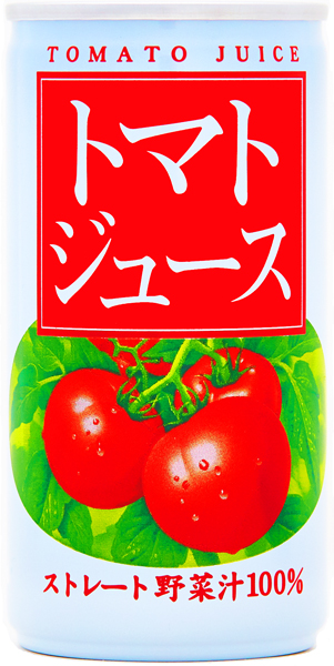 JA信州うえだトマトジュース。長野県上田地域の新鮮なトマトを絞りストレート製法で作ったJA信州うえだトマト100％ジュース190g缶の写真